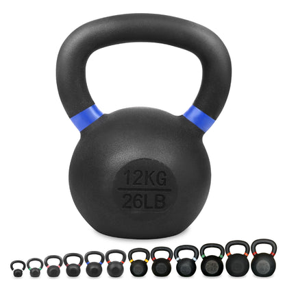 Heavy-Duty Cast Iron Kettlebell Set | All-in-One Strength Training Tool for Power, Endurance & Mobility | Rugged, Long-Lasting Design for Full-Body Home & Gym Workouts
