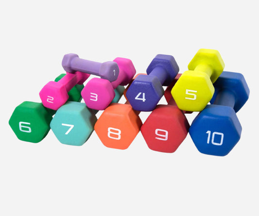 Neoprene Hex Dumbbells | Non-Slip Anti-Roll Weights for Home & Gym | Buy as Singles, Pairs or Full Sets | Ergonomic Grip & Smooth Coating | Ideal for Toning, Rehab & Strength Training