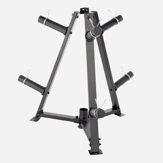 Heavy-Duty Steel Weight Rack – Vertical Plate & Dumbbell Storage Stand with 300kg Load, 6 Clamps for Home Gym Barbell Organization