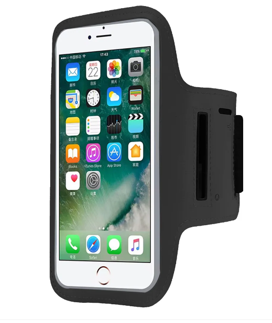Hands-Free Phone Armband for Runners | Water-Resistant Sports Band with Reflective Design & Stretch Fit – Compatible with Phones up to 7.0”