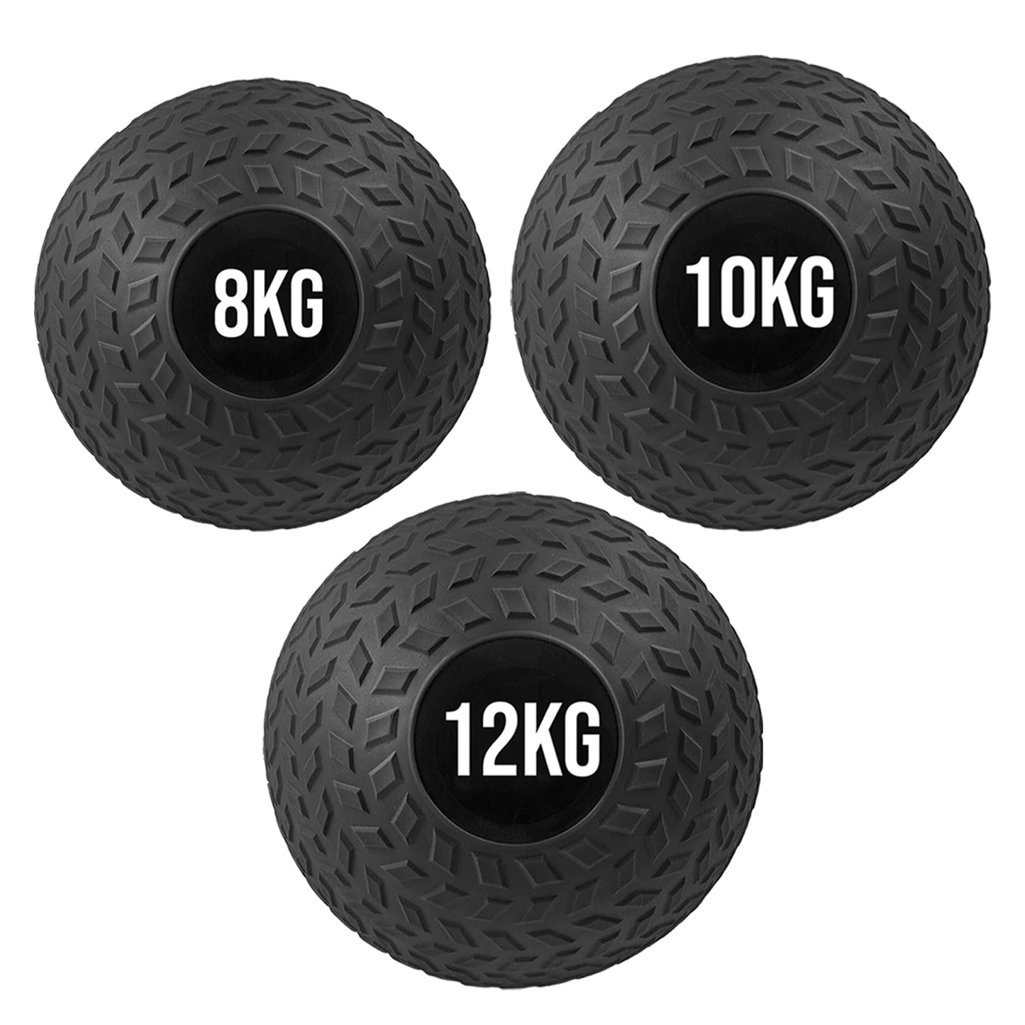 Heavy-Duty No-Bounce Slam Balls with Tread Grip | Impact-Resistant Rubber Weight Balls for Core, Strength & Power Training | Choose Single or Set – 3KG to 25KG Options Available