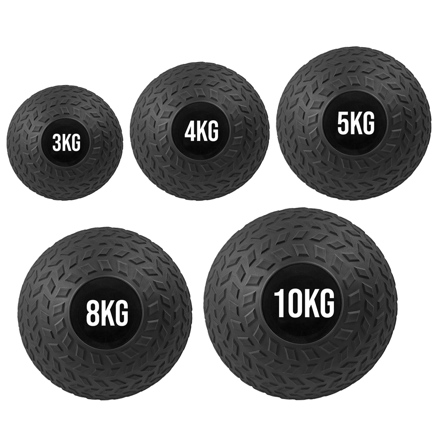 Heavy-Duty No-Bounce Slam Balls with Tread Grip | Impact-Resistant Rubber Weight Balls for Core, Strength & Power Training | Choose Single or Set – 3KG to 25KG Options Available