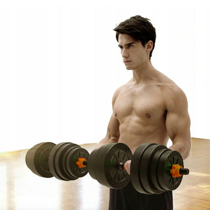 Versatile Fitness Weight Set – 30/25/20 kg Adjustable Vinyl-Coated Dumbbells & Barbell with Connector, Anti-Slip Grip, Ideal for Home Strength Training