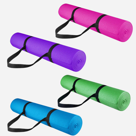 Premium 15mm NBR Foam Fitness Mat – Extra Thick, Non-Slip Yoga Mat for Pilates, HIIT, Gym & Home Workouts | Eco-Friendly + Carry Strap