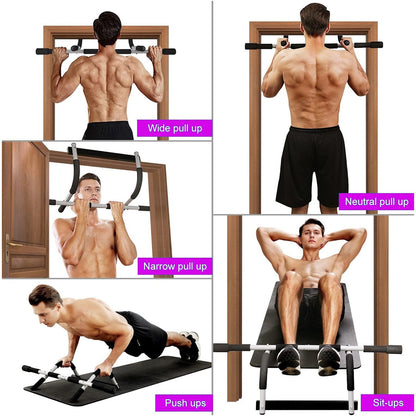 Maximize Upper Body Strength with This Door Pull-Up Bar – Heavy-Duty Design, Easy Setup, and Ideal for Home Fitness & Strength Training