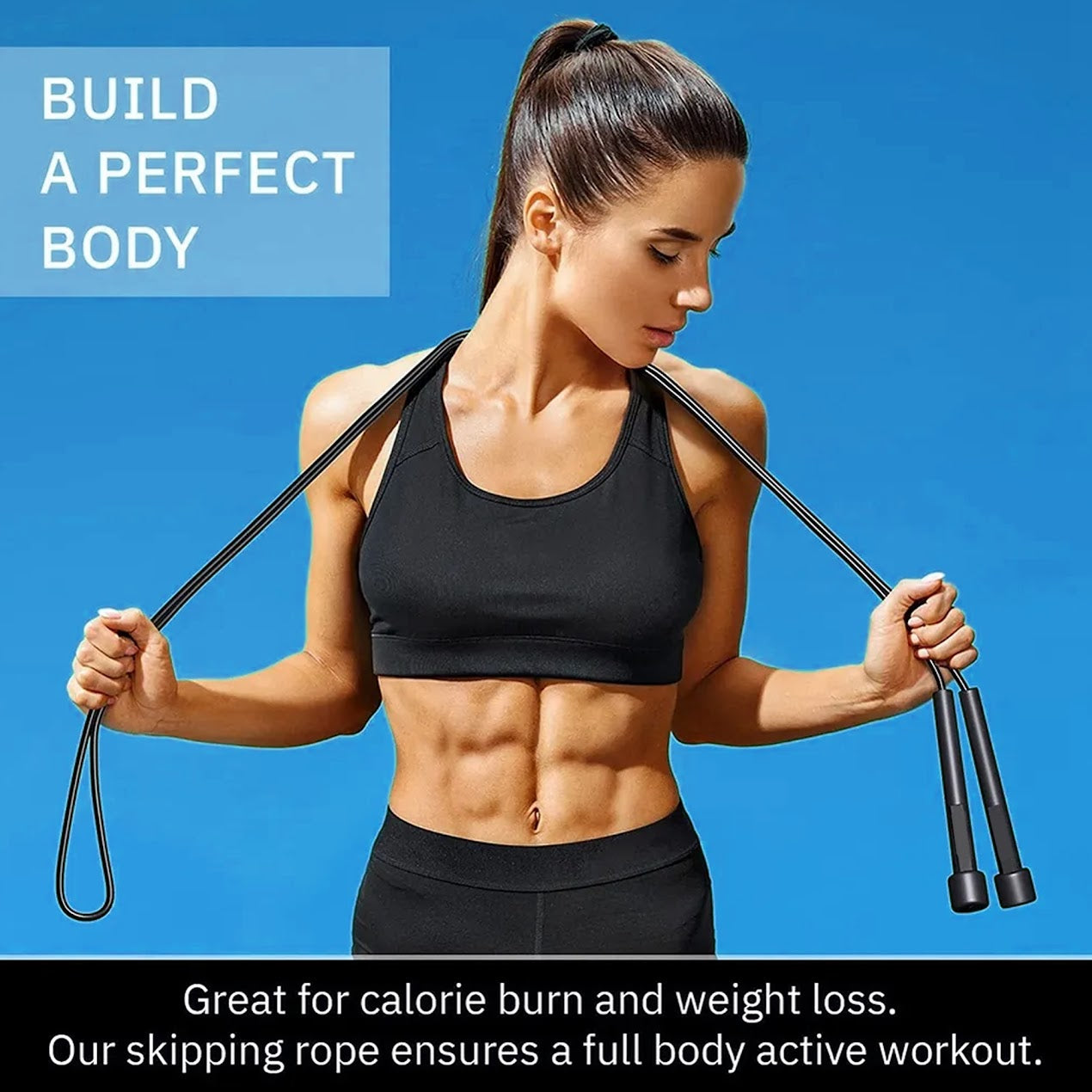 Boost Cardio Endurance with This Sleek Adjustable Skipping Rope – Built for Speed, Durability, and High-Intensity Workouts at Home or in the Gym