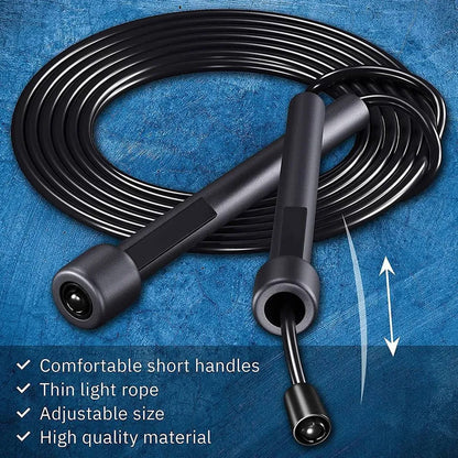 Boost Cardio Endurance with This Sleek Adjustable Skipping Rope – Built for Speed, Durability, and High-Intensity Workouts at Home or in the Gym