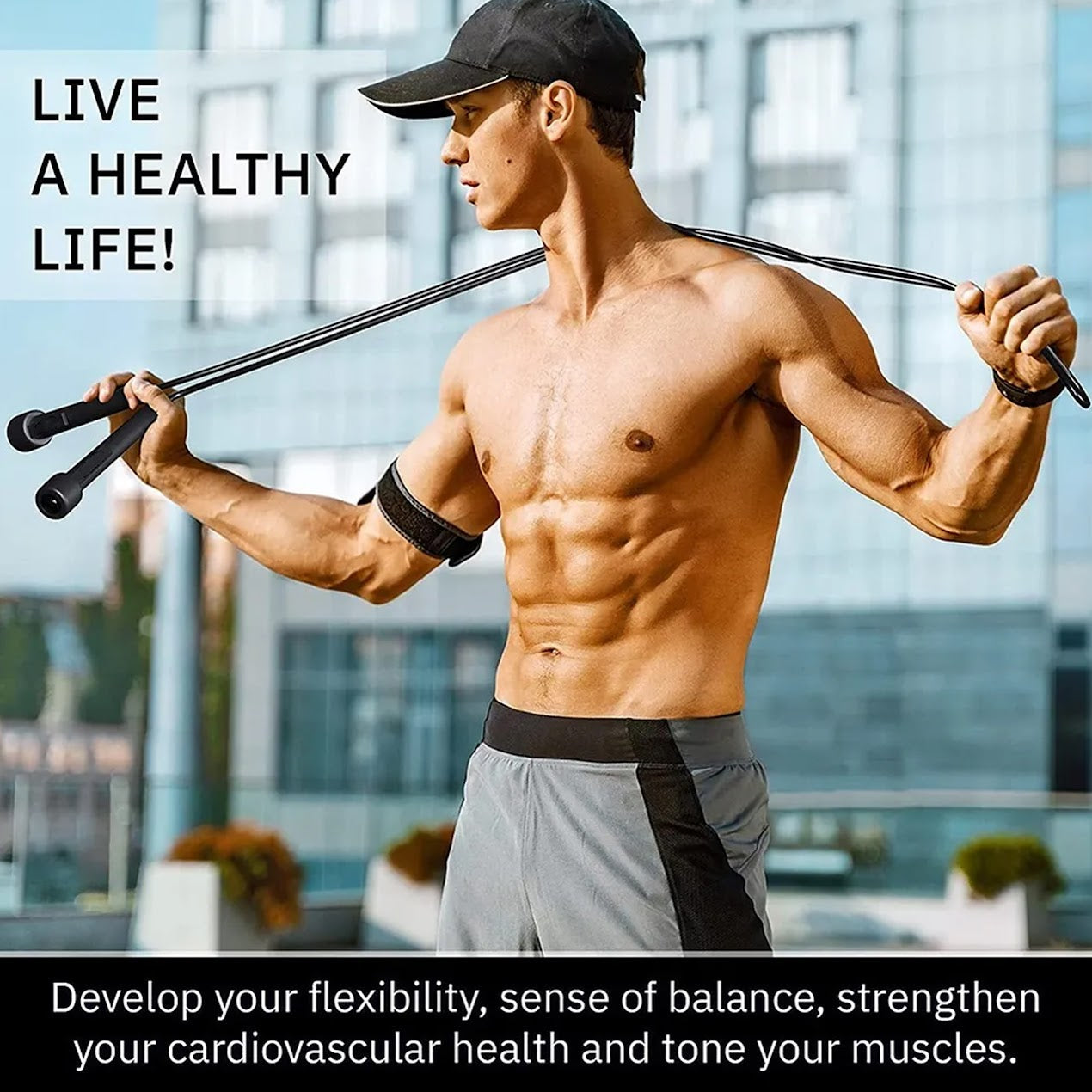 Boost Cardio Endurance with This Sleek Adjustable Skipping Rope – Built for Speed, Durability, and High-Intensity Workouts at Home or in the Gym