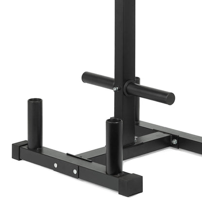 Organize Olympic Plates & Barbells with 3-Tier Weight Rack | 200kg Capacity | Space-Saving Bar Stand with Durable Black Finish for Home Gym Storage